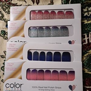 4 packs of Color  Street Nail Strips